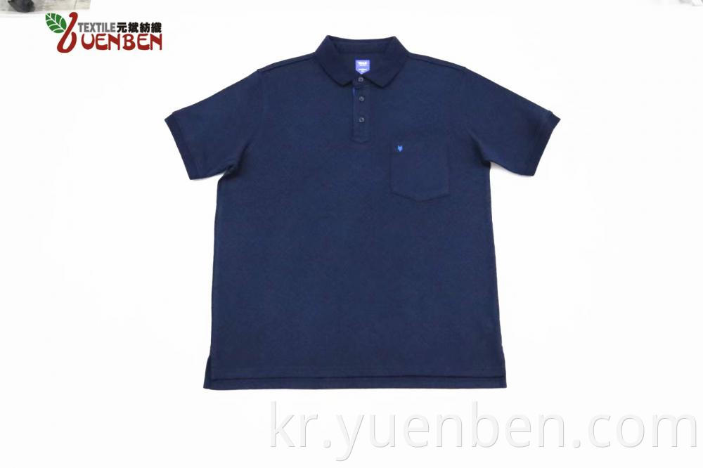 65%Poly 35%Cotton Solid Jacquard Short Sleeve